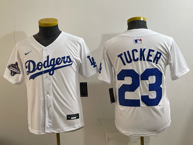 youth 2026 Los Angeles Dodgers #23 Tucker White Game Nike MLB Jersey 001